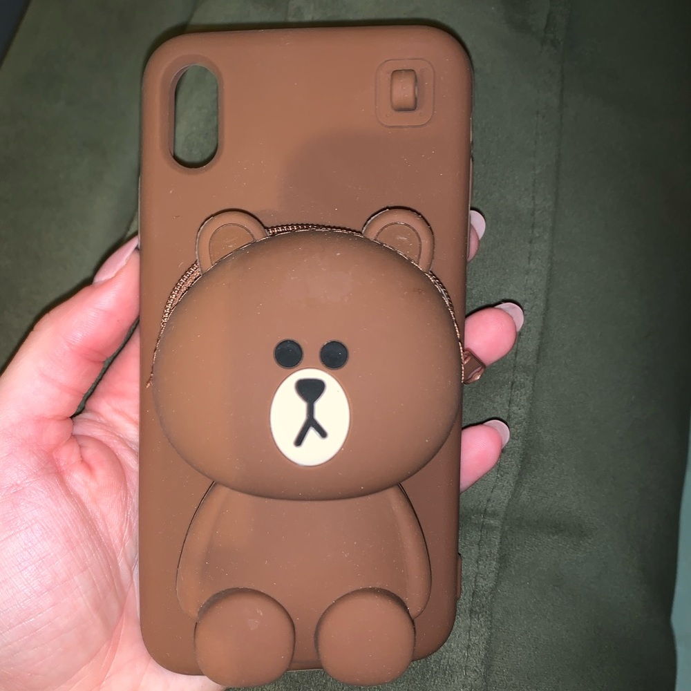 LINE FRIENDS iPhone XS MAX PHONE CASE, WITH SECURE WALLET/LANYARD!!